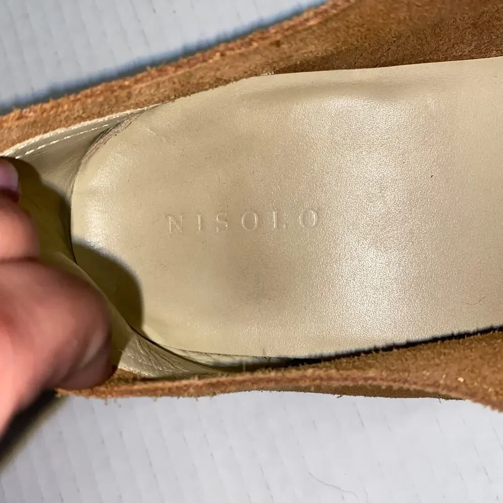 Nisolo Tobacco Brown Suede Lightweight Flex Derby Shoes Men's Size 11